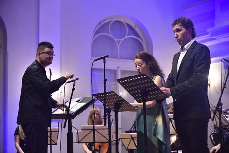 Finale natjecanja 5-Minute Opera: Saša Britvić, Monika Cerovčec, Krešimir Stražanac i Festivalski ansambl