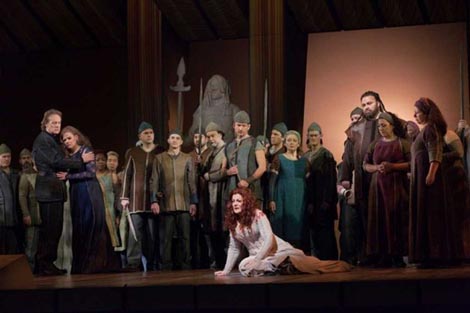 Metropolitan Opera New York: Richard Wagner, Sumrak bogova, dir. Fabio Luisi, red. Robert Lepage, foto: Ken Howard/Metropolitan Opera