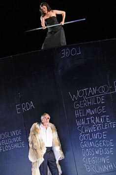 Dara Hobbs (Sieglinde), Frank van Aken (Siegmund); Opera u Frankfurtu: Richard Wagner, Walküra, dir. Sebastian Weigle, red. Vera Nemirova, foto: Wolfgang Runkel